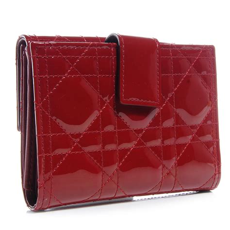 lady dior patent wallet|dior women wallet.